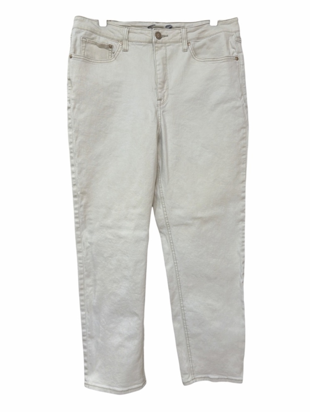 Seven7 Cream Straight Leg Jeans